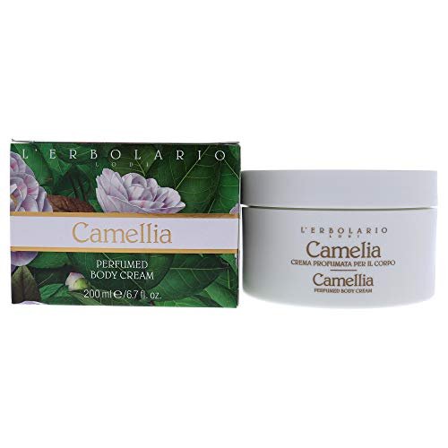 L’Erbolario Körpercreme – Feuchtigkeitsspendende Body Butter mit Kamelienöl – Pflegt und schützt die Haut – Florale Antioxidantienpflege – Kamelie – 200 ml