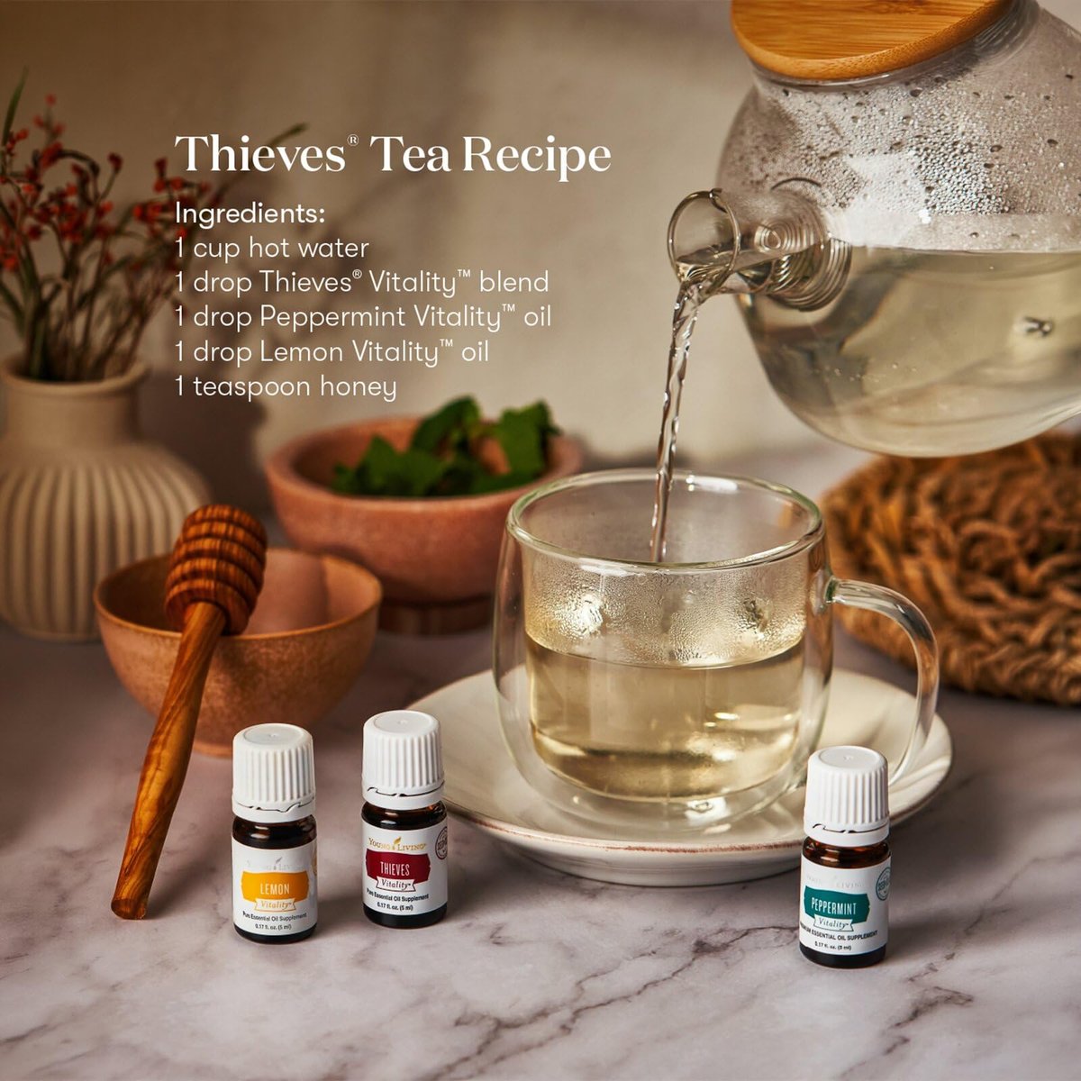 Young Living Thieves Vitality ätherisches Öl – 5 ml | Würzig-kräuteriges Aroma für Diffuser, Massage & Aromatherapie | Nelke, Zitrone, Zimt, Eukalyptus & Rosmarin | Seed-to-Seal-Qualität