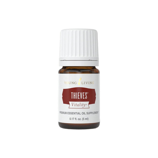Young Living Thieves Vitality ätherisches Öl – 5 ml | Würzig-kräuteriges Aroma für Diffuser, Massage & Aromatherapie | Nelke, Zitrone, Zimt, Eukalyptus & Rosmarin | Seed-to-Seal-Qualität