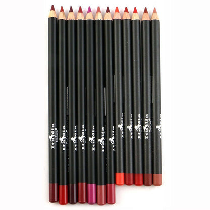 Italia Deluxe 12-teiliges Ultra Fine Lip Liner Set – 12 Farben