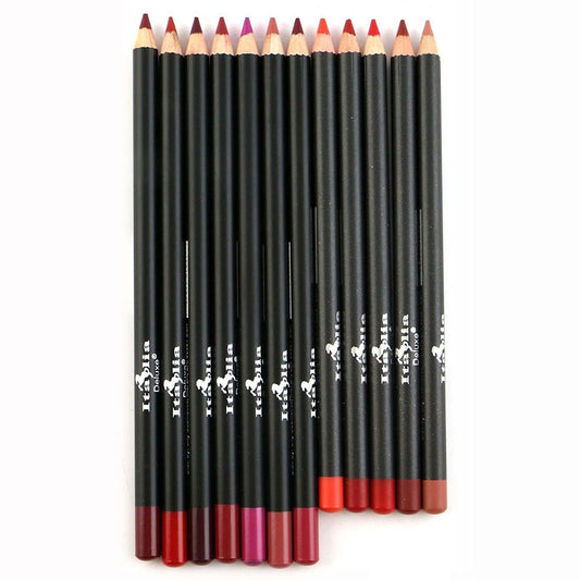 Italia Deluxe 12-teiliges Ultra Fine Lip Liner Set – 12 Farben