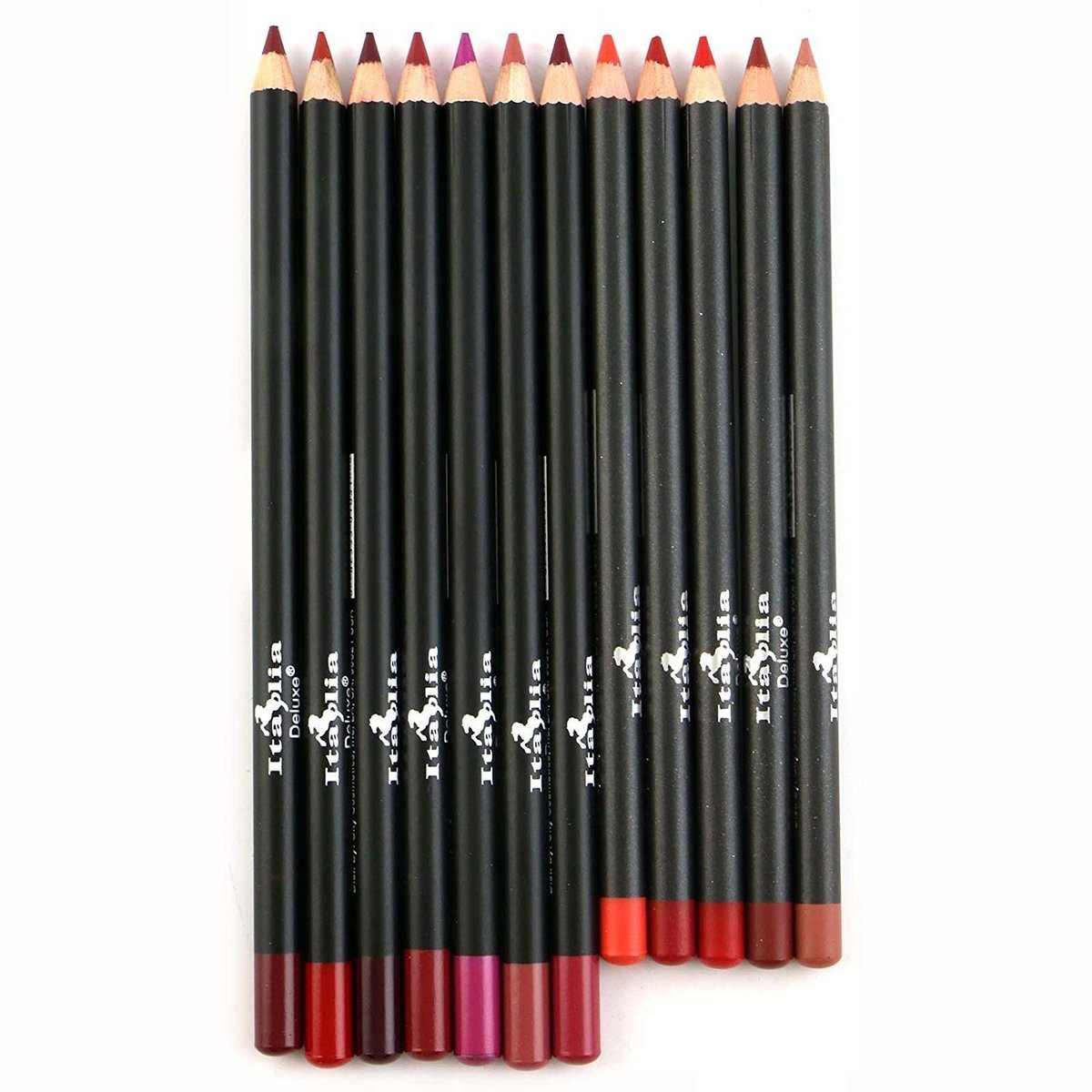 Italia Deluxe 12-teiliges Ultra Fine Lip Liner Set – 12 Farben
