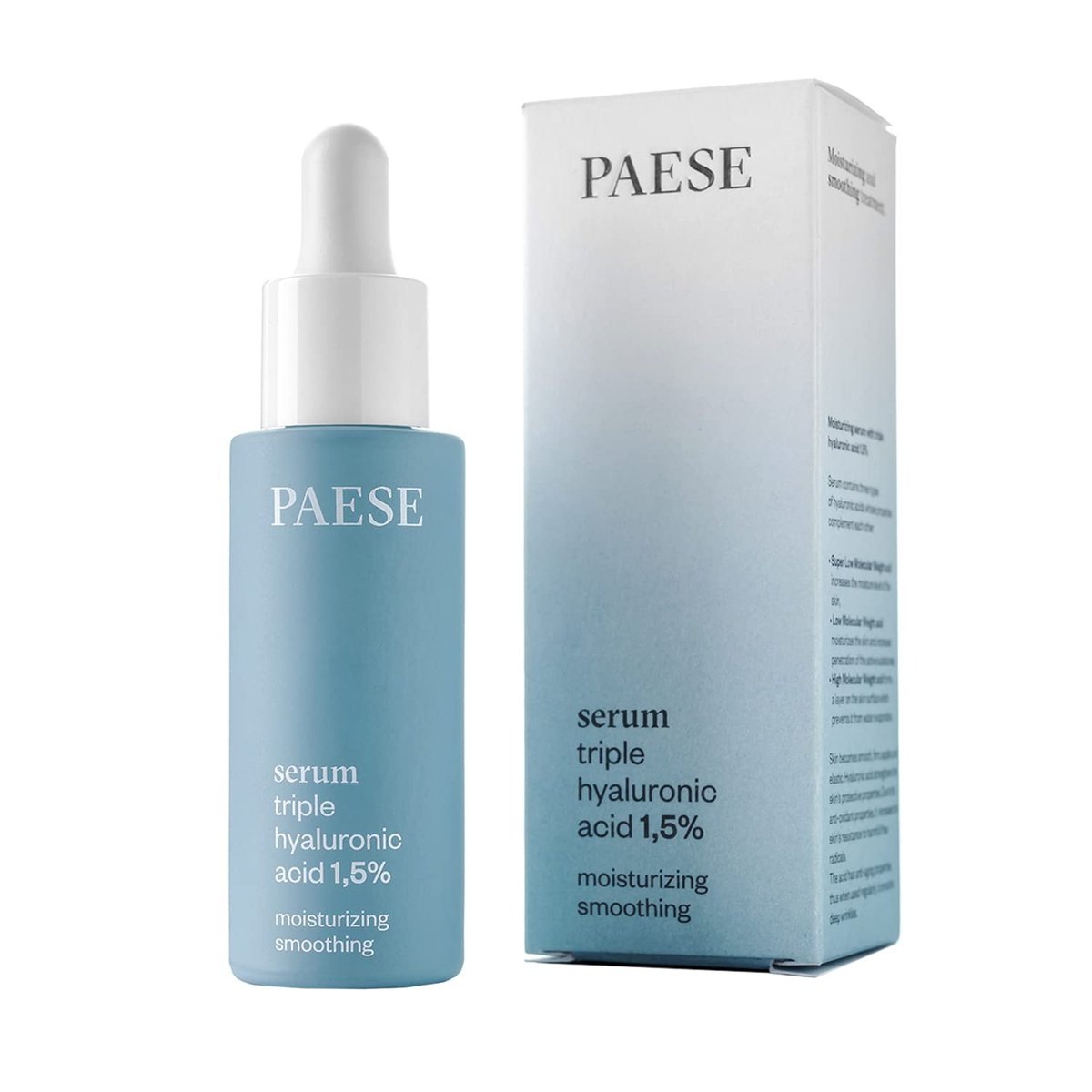 Paese Cosmetics Serum Triple Hyaluronic Acid 1,5% 30ml – Feuchtigkeitsserum für alle Hauttypen