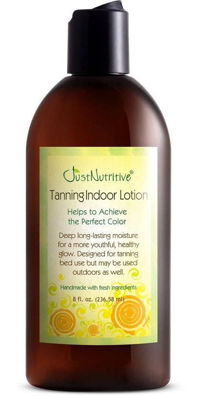 Just Nutritive Indoor Bräunungslotion | Natürliche Bräunungscreme für Bräunungsstudio | Beschleunigt, Verlängert & Erhält die Bräune | Mit Aloe, Kaffee, Papaya & Vitamin E | Nicht bräunende Formel | 237 ml