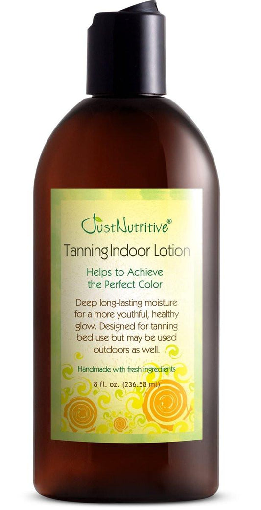 Just Nutritive Indoor Bräunungslotion | Natürliche Bräunungscreme für Bräunungsstudio | Beschleunigt, Verlängert & Erhält die Bräune | Mit Aloe, Kaffee, Papaya & Vitamin E | Nicht bräunende Formel | 237 ml