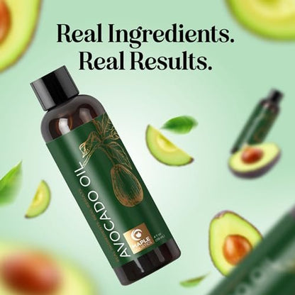 100% Reines Avocadoöl für Haut und Haare – Natürliches Feuchtigkeitsöl, Trägeröl für ätherische Öle, 118 ml