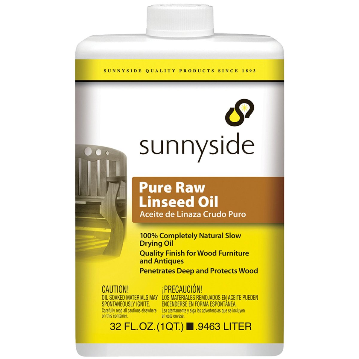 Sunnyside Corporation 87332 Reines rohes Leinöl, 1 Quart