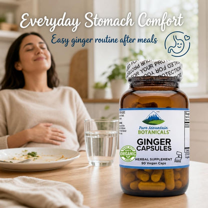 Bio Ingwer Kapseln 1000mg – 90 Stück, Vegan, Glutenfrei, Koscher, Nicht-GMO