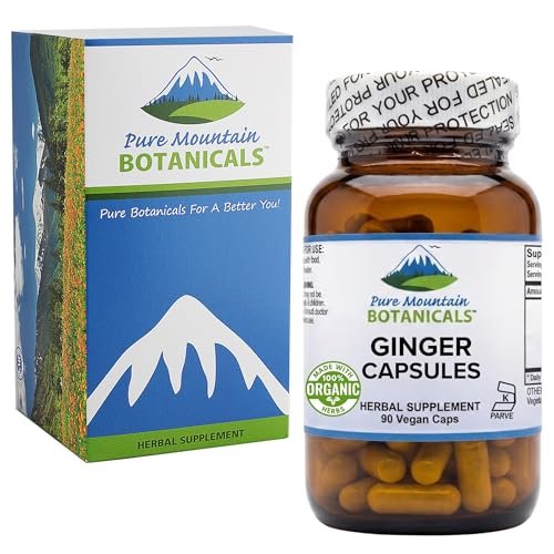 Bio Ingwer Kapseln 1000mg – 90 Stück, Vegan, Glutenfrei, Koscher, Nicht-GMO