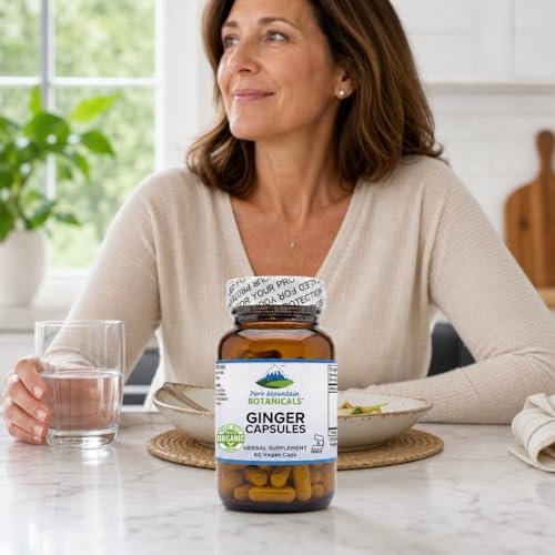 Bio Ingwer Kapseln 1000mg – 90 Stück, Vegan, Glutenfrei, Koscher, Nicht-GMO