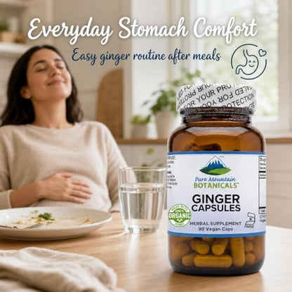 Bio Ingwer Kapseln 1000mg – 90 Stück, Vegan, Glutenfrei, Koscher, Nicht-GMO