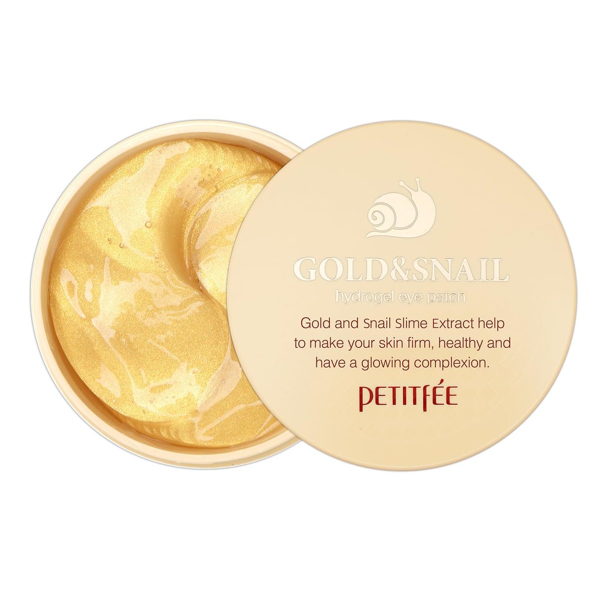 Petitfee Gold & Snail Hydrogel Augenpflaster 60 Stück (30 Paare) – 24K Gold & Schneckensekret für straffe, gesunde und hydratisierte Haut