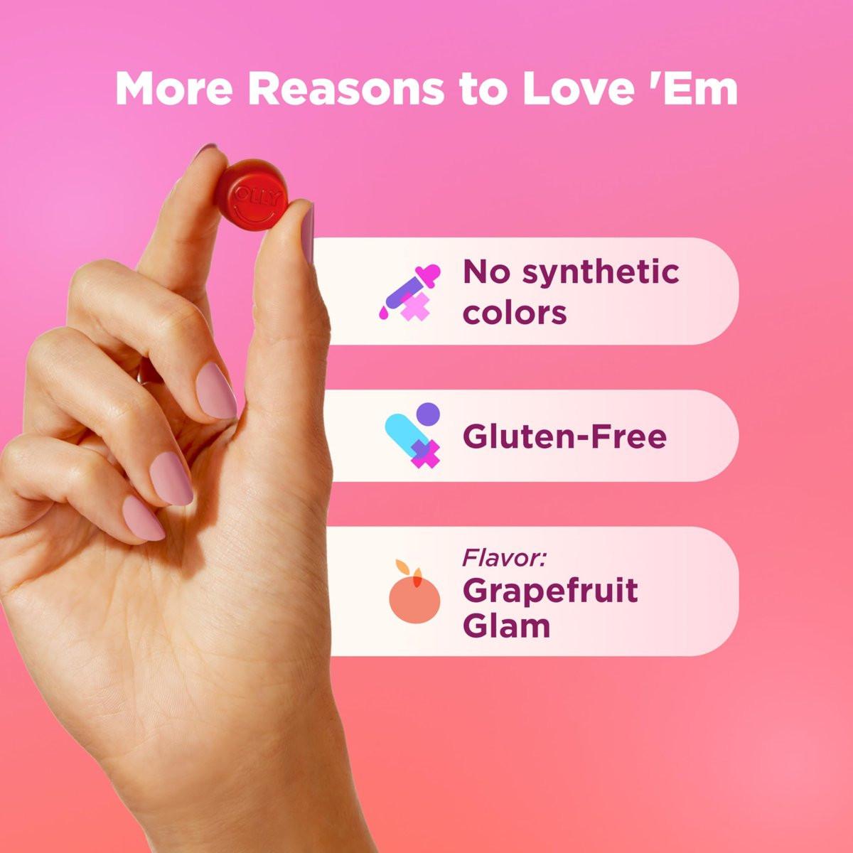 Olly Undeniable Beauty Gummis – Grapefruit Glam, 60 Stück – Nahrungsergänzungsmittel mit Biotin