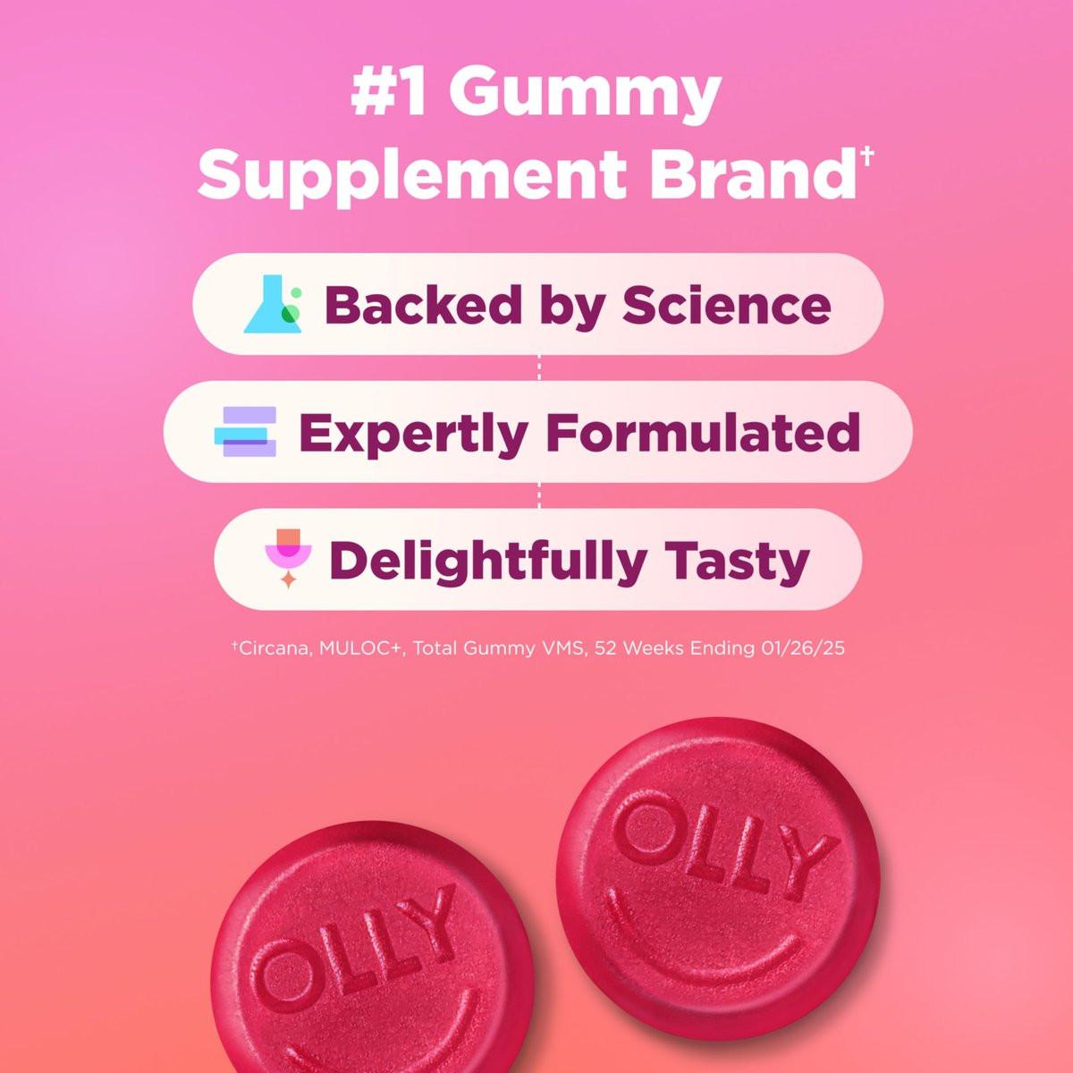 Olly Undeniable Beauty Gummis – Grapefruit Glam, 60 Stück – Nahrungsergänzungsmittel mit Biotin