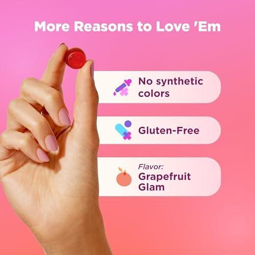 Olly Undeniable Beauty Gummis – Grapefruit Glam, 60 Stück – Nahrungsergänzungsmittel mit Biotin