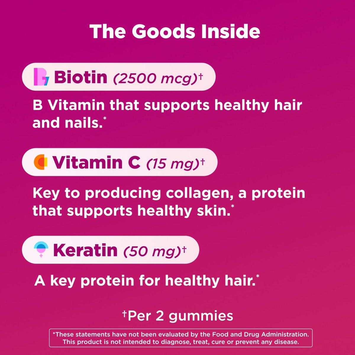 Olly Undeniable Beauty Gummis – Grapefruit Glam, 60 Stück – Nahrungsergänzungsmittel mit Biotin