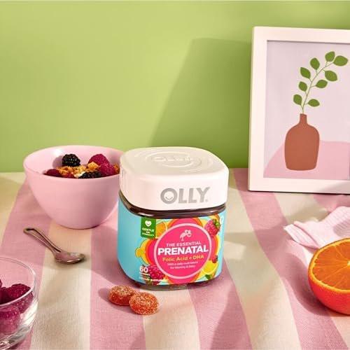 OLLY Schwangerschaftsvitamine Gummibärchen – Tägliche Multivitamin-Mischung für Mama & Baby mit Folsäure, Omega-3 DHA, Vitamin A & D, süßer Zitrusgeschmack, 30-Tage-Vorrat – 60 Stück