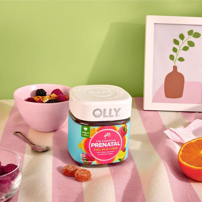 OLLY Schwangerschaftsvitamine Gummibärchen – Tägliche Multivitamin-Mischung für Mama & Baby mit Folsäure, Omega-3 DHA, Vitamin A & D, süßer Zitrusgeschmack, 30-Tage-Vorrat – 60 Stück