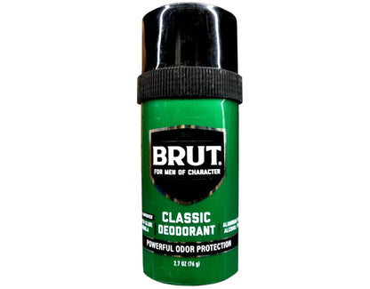 Brut Classic Round Deodorant Stick, 2er-Pack, 2,5 Unzen – Langanhaltender Schutz und klassischer Duft