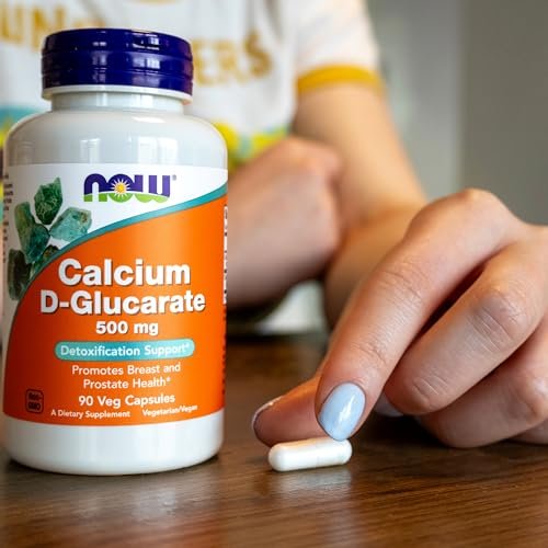NOW Foods Calcium D-Glucarat 500 mg – 90 vegane Kapseln zur Unterstützung der Entgiftung*