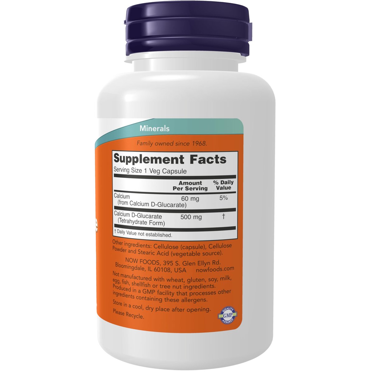NOW Foods Calcium D-Glucarat 500 mg – 90 vegane Kapseln zur Unterstützung der Entgiftung*