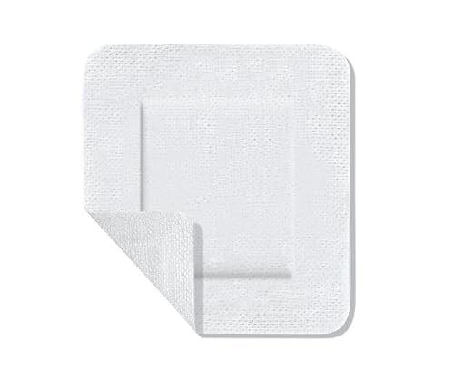 CURAD Waterproofe Klebepads, Weiß, 10 x 10 cm, Fortschrittliche Wundversorgung, 1 Box mit 8 Stück