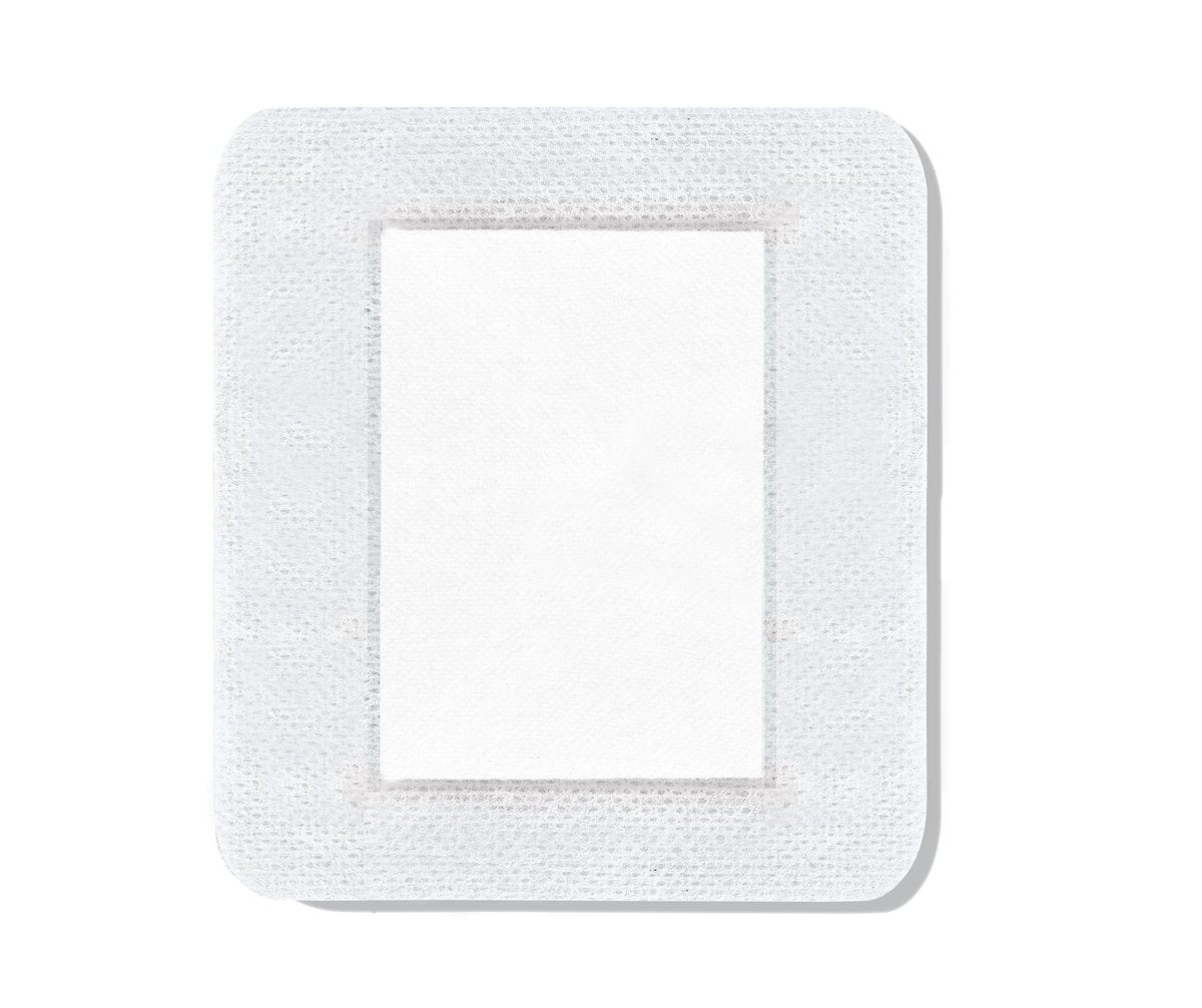 CURAD Waterproofe Klebepads, Weiß, 10 x 10 cm, Fortschrittliche Wundversorgung, 1 Box mit 8 Stück