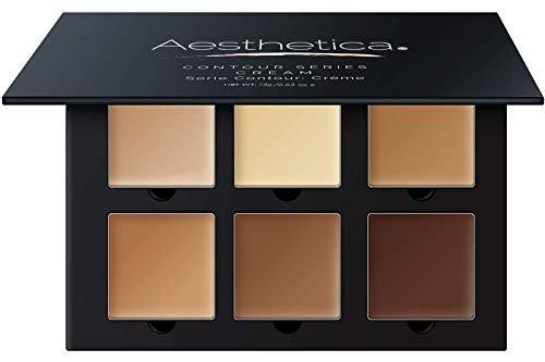 Aesthetica Cosmetics Cream Contour und Highlighting Makeup Kit – Konturierungs- und Concealer-Palette – Vegan & tierversuchsfrei – inkl. Schritt-für-Schritt-Anleitung