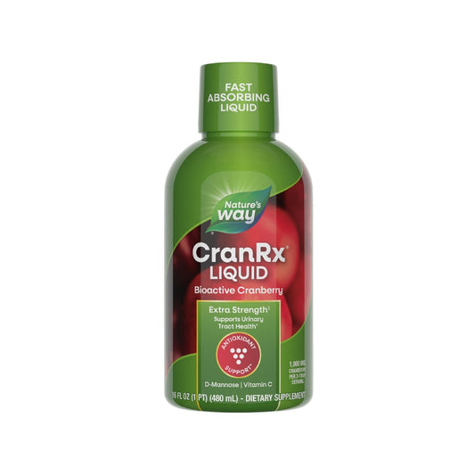 Nature's Way CranRx Extra Strength(1) Flüssigkeit – 1.000 mg Cranberry pro 2 EL Portion, mit D-Mannose, Vitamin C und Hibiskus, unterstützt die Harnwegsgesundheit*, glutenfrei, vegan, 473 ml