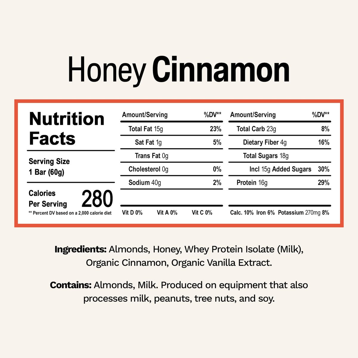 Rise Whey Protein Bars - Honig Zimt | Proteinriegel mit 18g Protein, 4g Ballaststoffen, nur 5 Vollwertzutaten, glutenfrei, sojafrei (12er Pack)