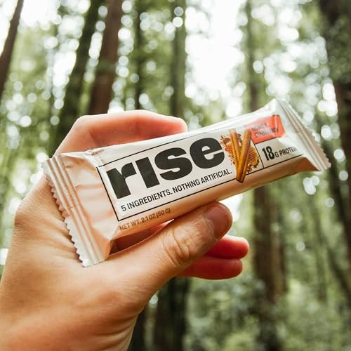 Rise Whey Protein Bars - Honig Zimt | Proteinriegel mit 18g Protein, 4g Ballaststoffen, nur 5 Vollwertzutaten, glutenfrei, sojafrei (12er Pack)