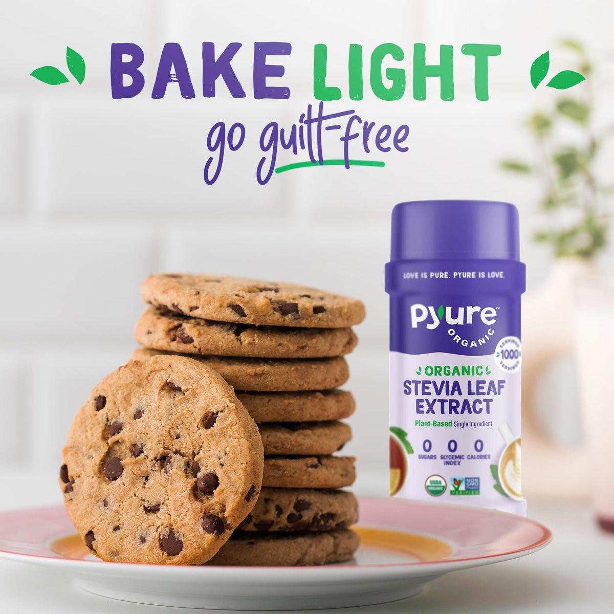 Pyure Bio-Stevia-Extrakt-Pulver – 100 % reiner Stevia-Blätter-Extrakt, ohne Füllstoffe, zuckerfrei, keto- und paläofreundlich, diabetikerfreundlich, null Kalorien, 300-mal süßer als Zucker, 1.000 Portionen, USDA Bio