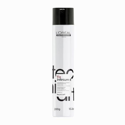 L'Oréal Professionnel Paris Infinium 4 – Starker Halt Haarspray für natürliches Gefühl und Glanz, reduziert Frizz ohne Steifheit, für alle Haartypen, 10,2 Unzen