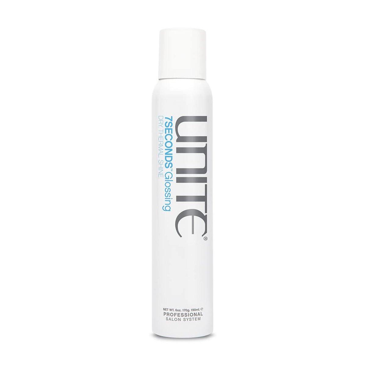UNITE Hair – 7SECONDS Glossing Spray – Trockener Anti-Feuchtigkeit Glanzspray für sofortigen, schwerelosen Glanz & Feuchtigkeitskontrolle – UV- und Hitzeschutz – 177 ml