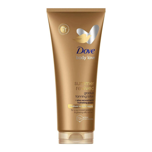 Dove Derma Spa Summer Revived Körperlotion für mittlere bis dunkle Haut 200 ml