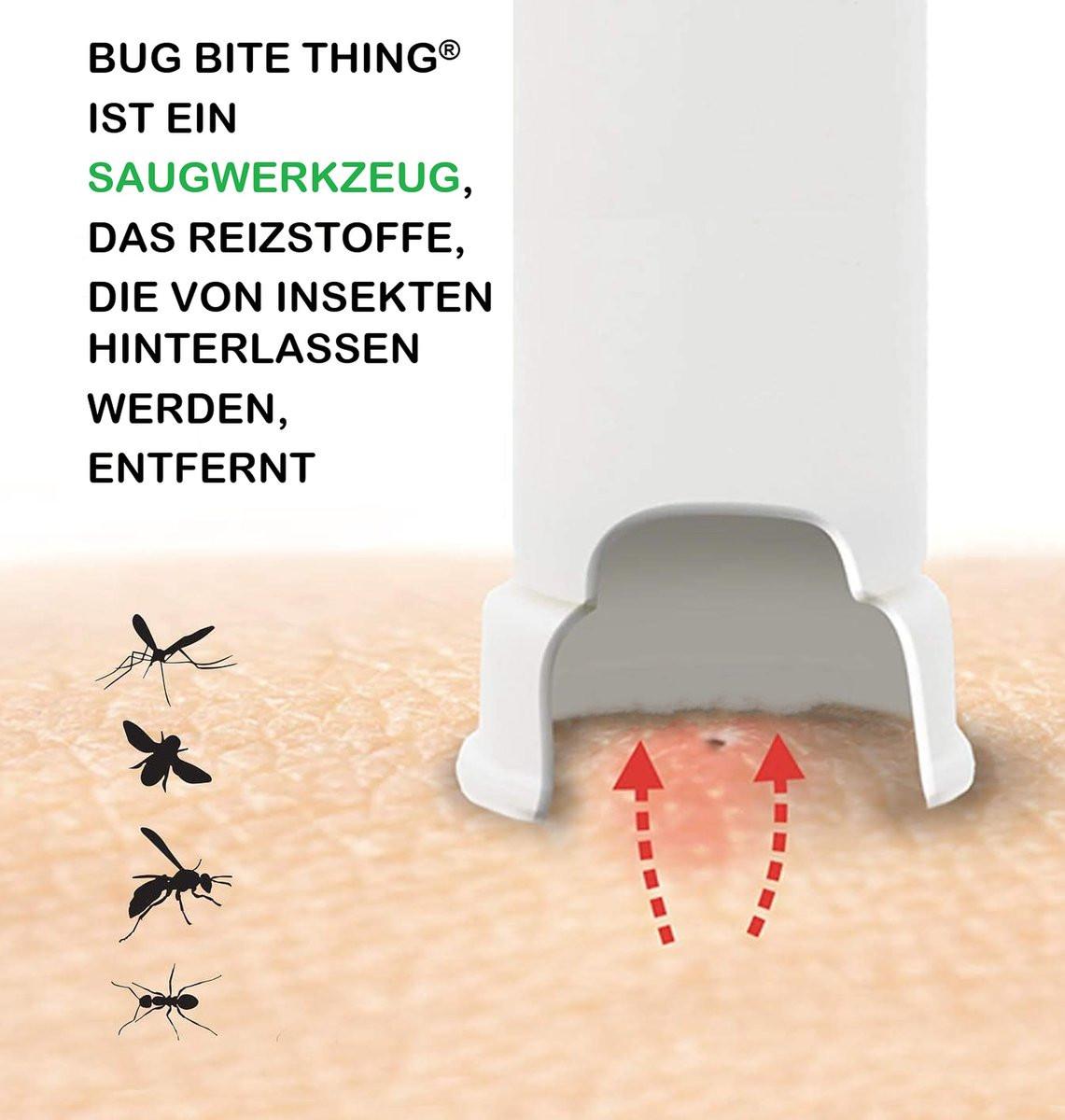 Bug Bite Thing Saugwerkzeug – Insektenstiche & Bienen-/Wespenstiche lindern, natürlich, chemiefrei, Weiß