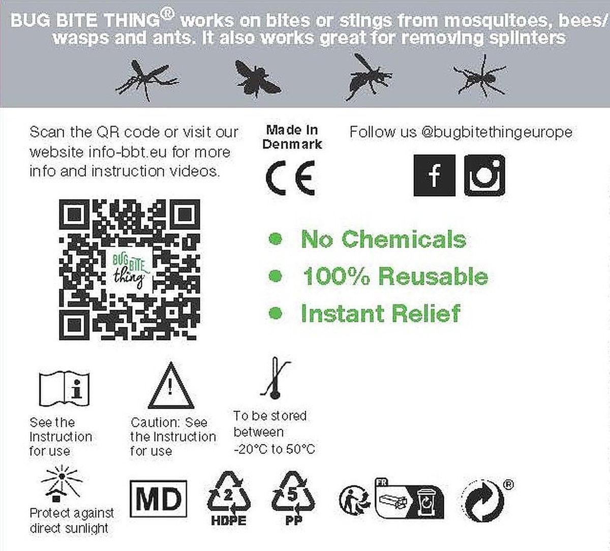 Bug Bite Thing Saugwerkzeug – Insektenstiche & Bienen-/Wespenstiche lindern, natürlich, chemiefrei, Weiß