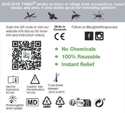 Bug Bite Thing Saugwerkzeug – Insektenstiche & Bienen-/Wespenstiche lindern, natürlich, chemiefrei, Weiß