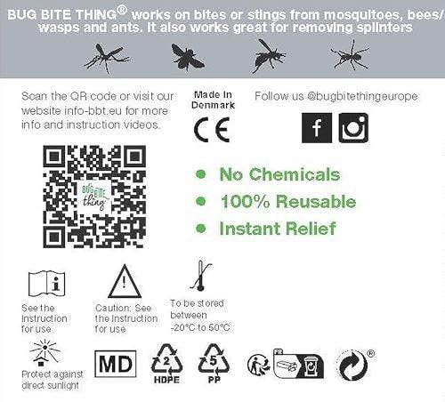 Bug Bite Thing Saugwerkzeug – Insektenstiche & Bienen-/Wespenstiche lindern, natürlich, chemiefrei, Weiß