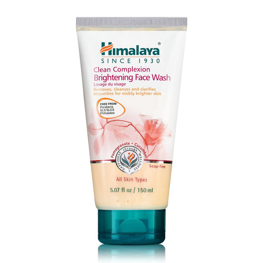 Himalaya Clean Complexion Aufhellender Gesichtsreiniger für helle, saubere Haut – für alle Hauttypen – ohne Parabene, SLS und Phthalate – 150 ml