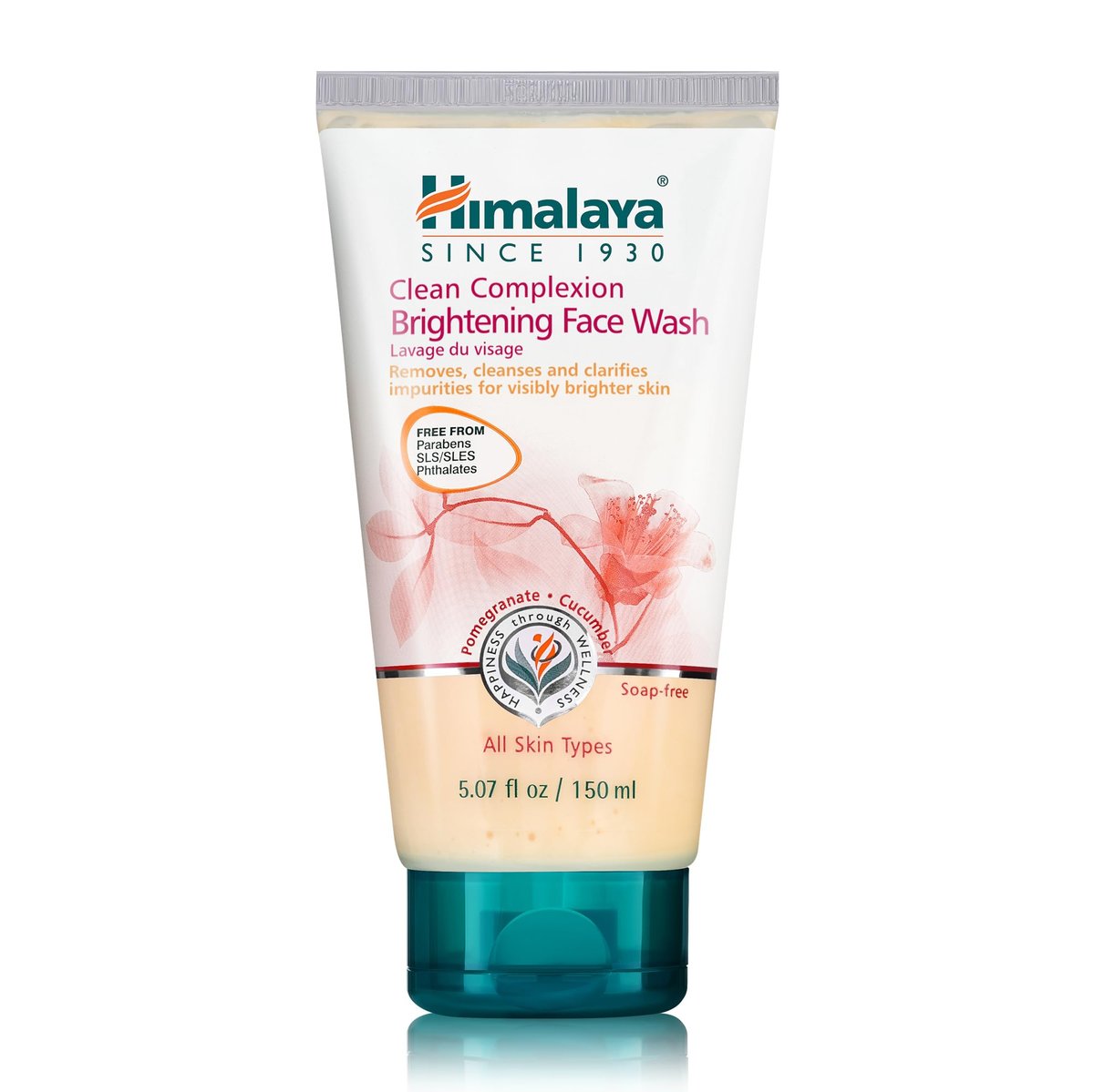 Himalaya Clean Complexion Aufhellender Gesichtsreiniger für helle, saubere Haut – für alle Hauttypen – ohne Parabene, SLS und Phthalate – 150 ml
