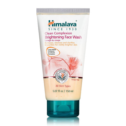 Himalaya Clean Complexion Aufhellender Gesichtsreiniger für helle, saubere Haut – für alle Hauttypen – ohne Parabene, SLS und Phthalate – 150 ml