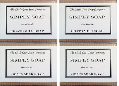 Ziegenmilchseife pur – 4 x 100g unparfümierte Festseife von The Little Goat Soap Company