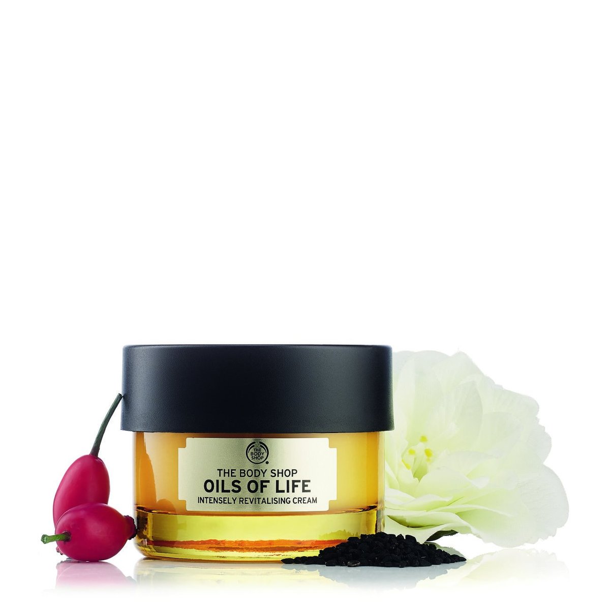 The Body Shop Oils of Life Intensiv revitalisierende Creme – Leichte, nährende Feuchtigkeitscreme – 50 ml