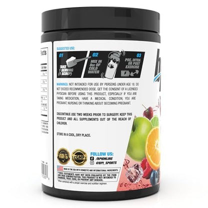 BPI Sports Best Aminos – BCAA-Pulver nach dem Training & Glutamin-Erholungsgetränk mit verzweigtkettigen Aminosäuren für Hydration & Erholung, für Männer & Frauen – Fruchtpunsch – 25 Portionen