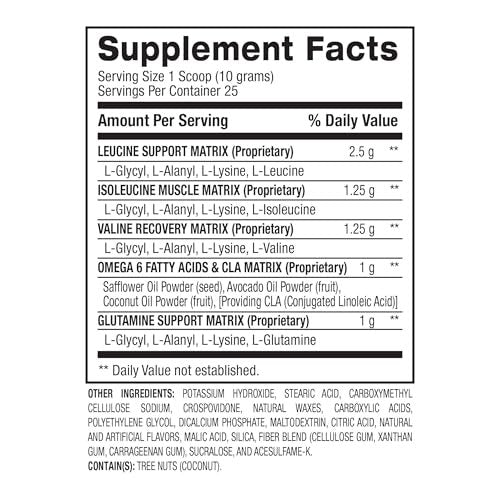 BPI Sports Best Aminos – BCAA-Pulver nach dem Training & Glutamin-Erholungsgetränk mit verzweigtkettigen Aminosäuren für Hydration & Erholung, für Männer & Frauen – Fruchtpunsch – 25 Portionen