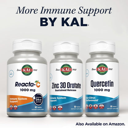 KAL Zinkorotat 30 mg, Retardtabletten, cheliertes Zink, Immunsystem-Unterstützung, vegan, glutenfrei, 90 Tabletten
