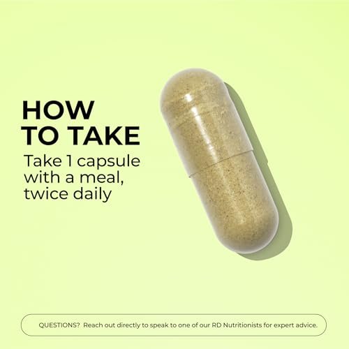 HUM Flatter Me Verdauungsenzyme für Frauen und Männer – Verdauungsgesundheit, Blähungen, mit Ingwer und Pfefferminzblatt, schnelle Anti-Bloat-Pillen, Multi-Enzym, vegan, 60 Kapseln