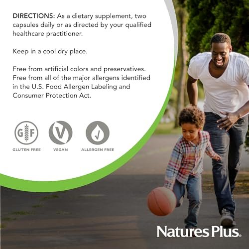 NaturesPlus Hema-Plex Eisen – 60 Kapseln mit 85 mg cheliertem Eisen, Vitamin C & Bioflavonoiden – Vegan & Glutenfrei