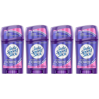 Lady Speed Stick Antiperspirant Deodorant Invisible Dry Wild Freesia 1,4 oz (4er-Pack)